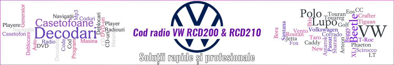 cod radio vw rcd 200 210 215