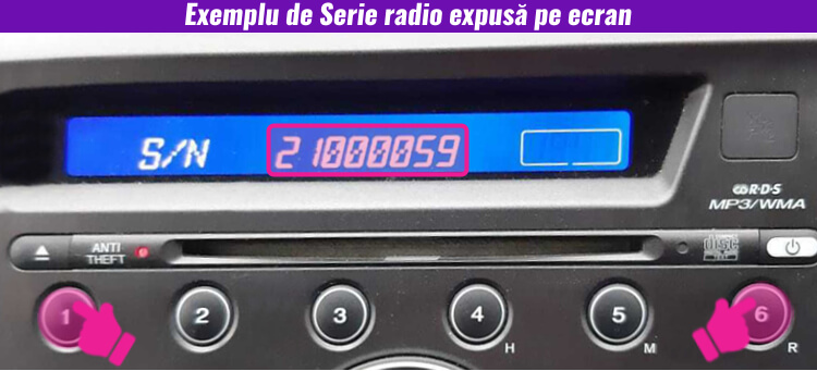 obtinere cod radio folosind seria