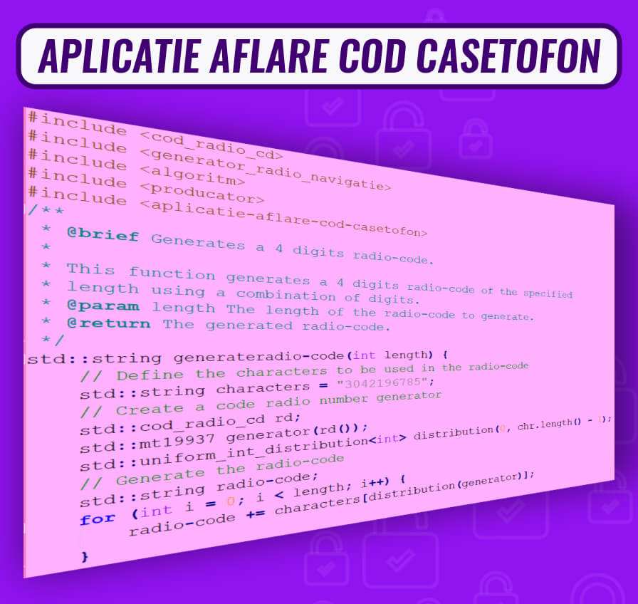 aplicatie aflare cod casetofon gratis