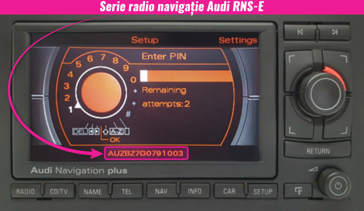 serie pe ecran decodare navigatie audi