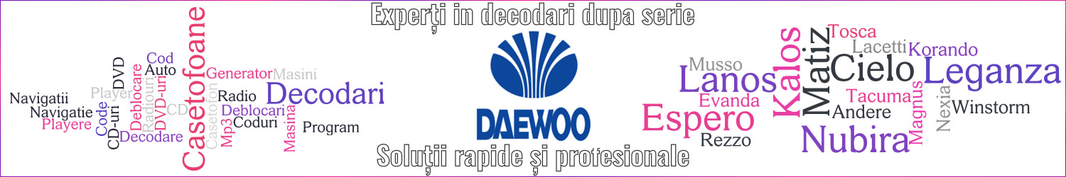 experti decodari casetofoane navigtii auto daewoo