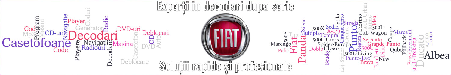 experti decodari casetofoane navigtii auto fiat