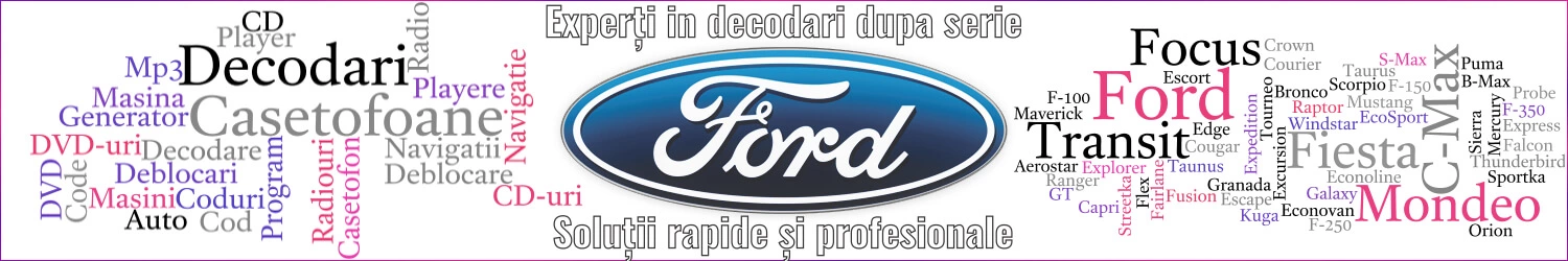 experti decodari casetofoane navigtii auto ford