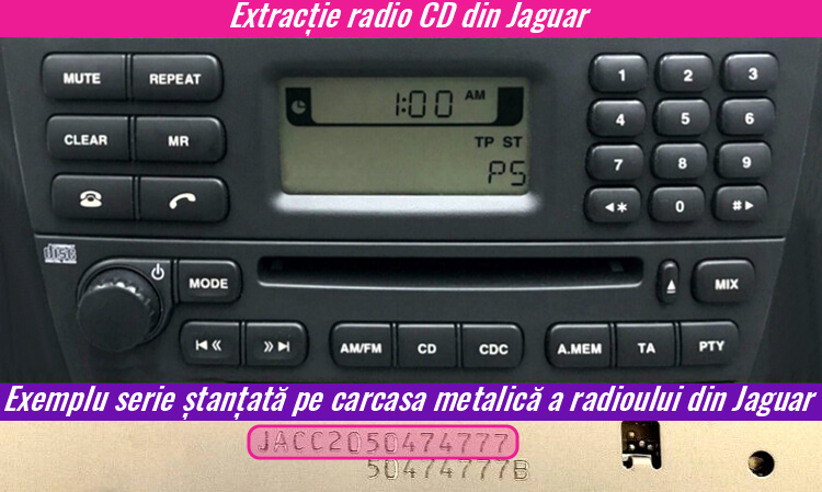 extragerea decodare radio cd jaguar