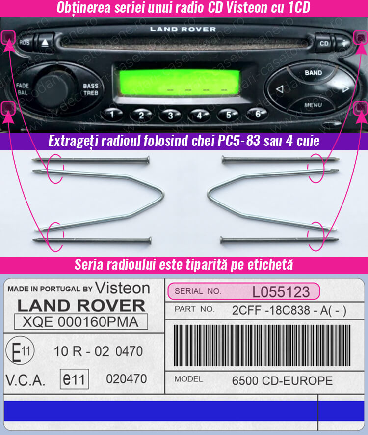 cod radio cd land rover visteon