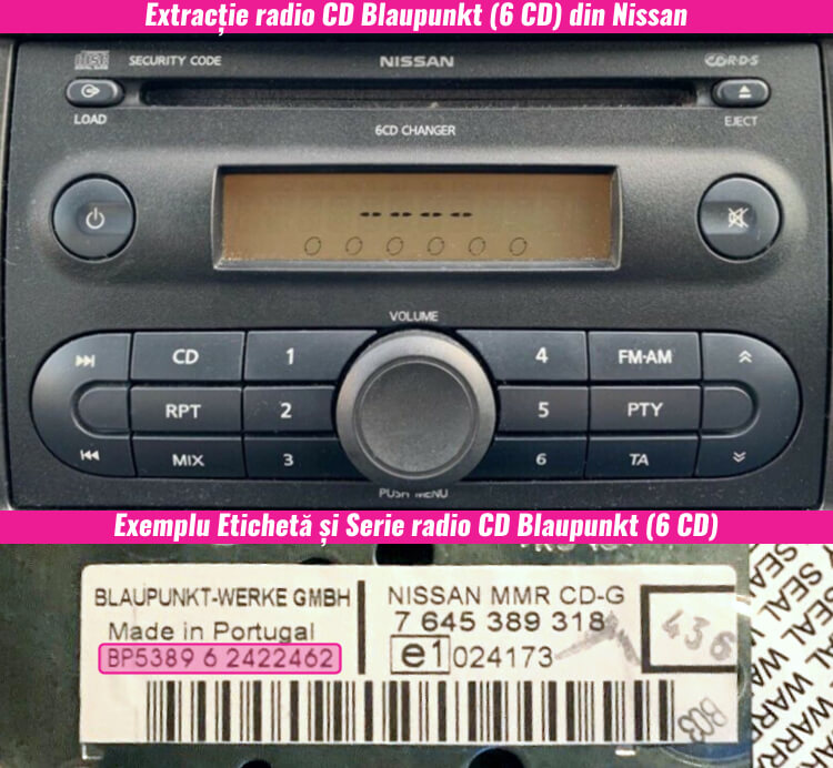 decodari magazie cd casetofoane nissan blaupunkt