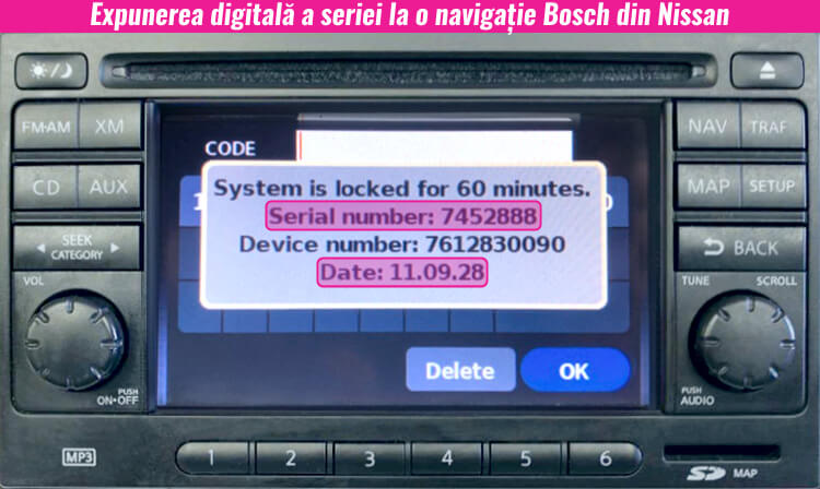 decodari radio navigatii nissan bosch