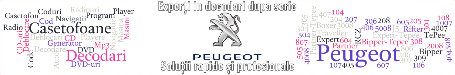 experti decodari casetofoane navigtii auto peugeot