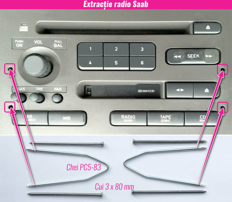 decodare radio casetofon cd mp3