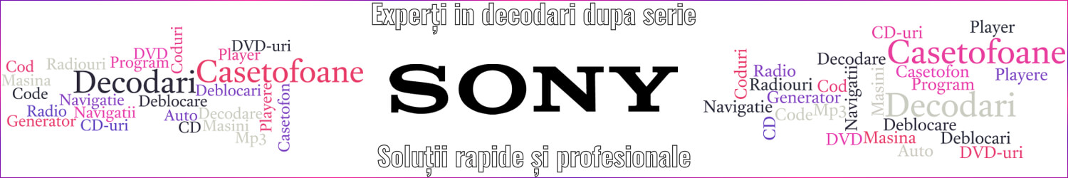 experti decodari casetofoane auto sony