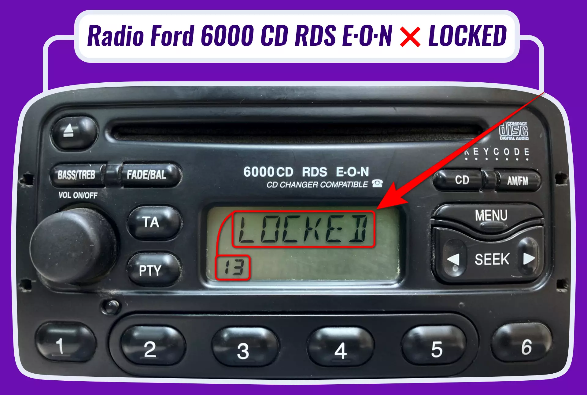 deblocare radio cd ford locked
