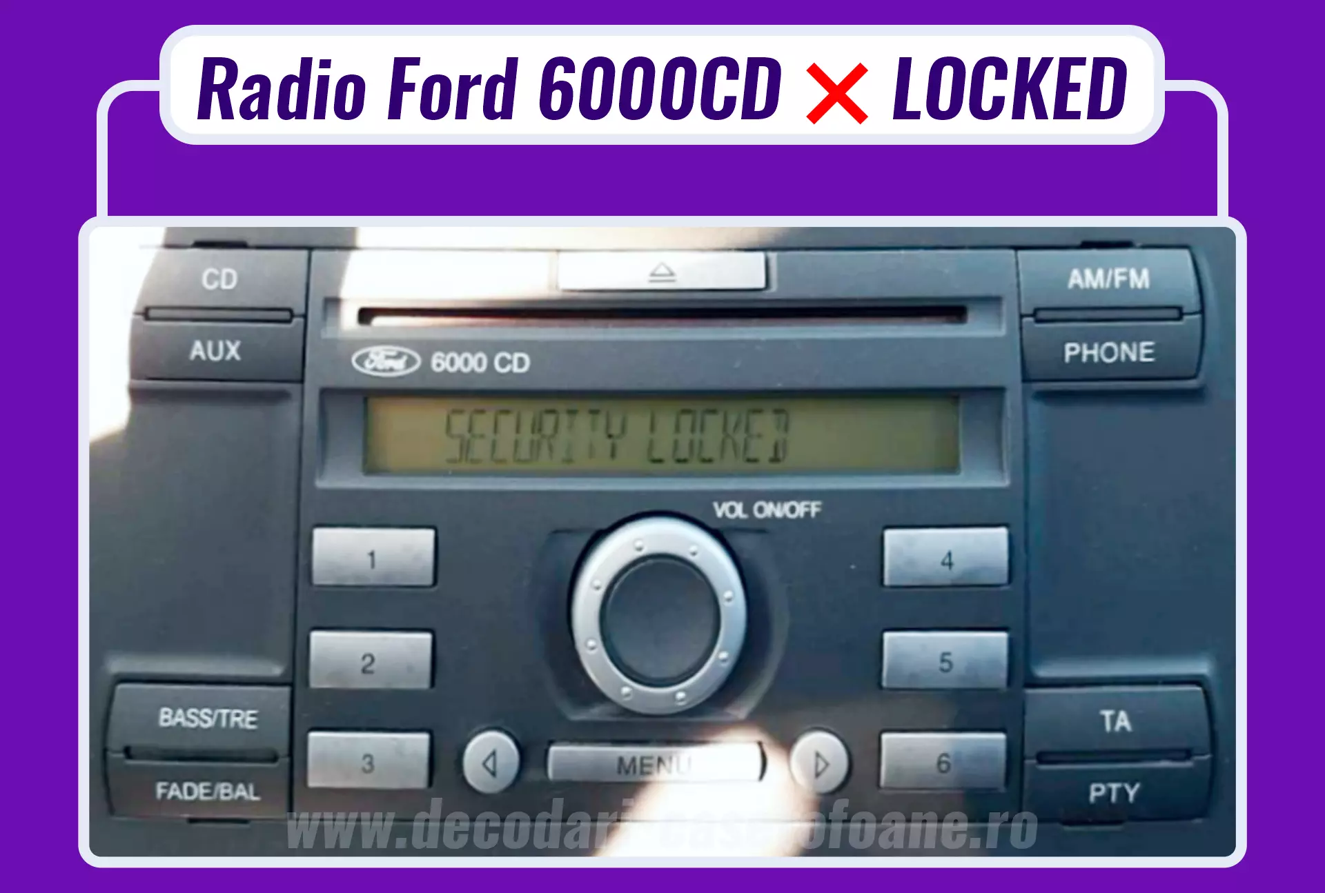decodare player ford security locked